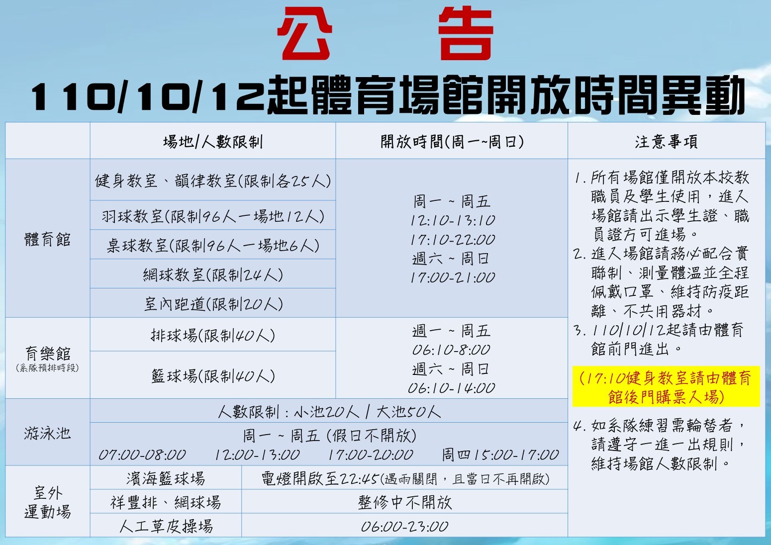 場館開放